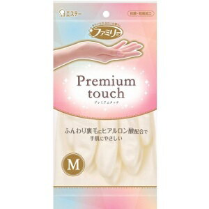 【エステー】 ファミリー プレミアムタッチ ヒアルロン酸 Mサイズ 1双 【日用品】
