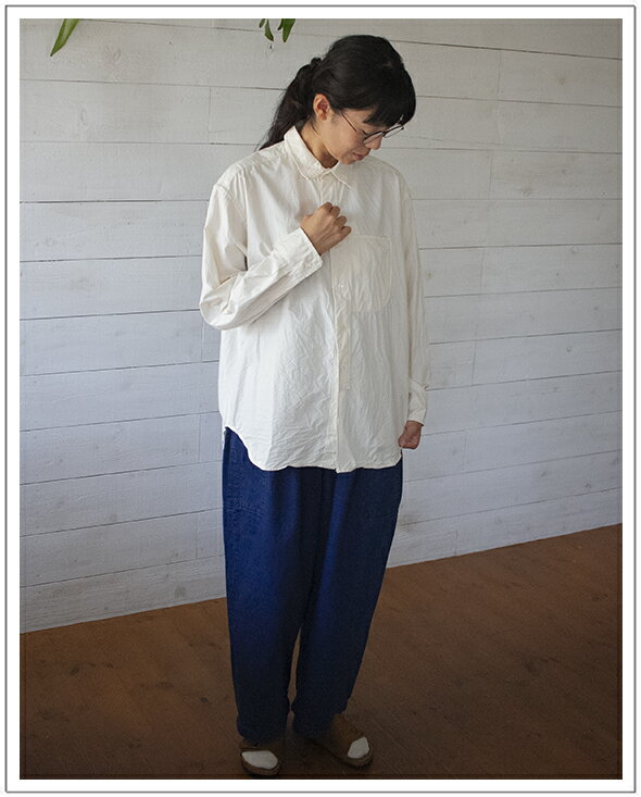 homspun(ホームスパン）コットントリップツイルシャツ