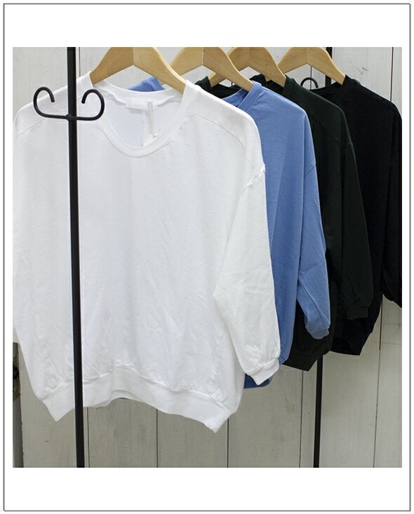 Rakuten - homspun（ホームスパン）30/1天竺　六分袖VネックTシャツ