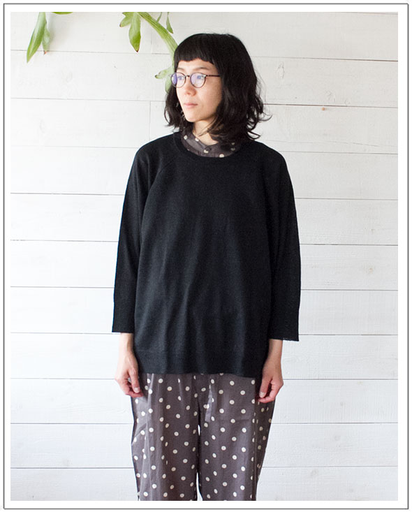 SOILʥLINEN PLAIN DOLMAN SLEEVE CREW-NECK PULLOVER WITH SLITɥޥ󥹥꡼...