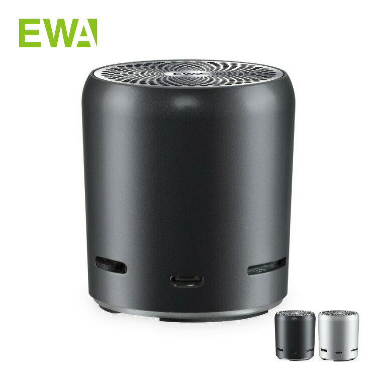 Bluetoothスピーカー EWA A107S [正規代理店] Bluetooth スピーカー microSDカード 対応 小型 軽量 ブラック シルバー ポータブルスピーカー 高音質 大音量 正規輸入代理店 1年保証