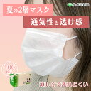 2層式マスク 耳掛け 100枚 薄い マスク 不織布 涼しい 2層マスク 二層構造 PLY 2層 白 業務用 不織布 レギュラーサイズ 使い捨てマスク 不織布マスク 男女兼用 耳掛けタイプ 息がしやすい RF-M