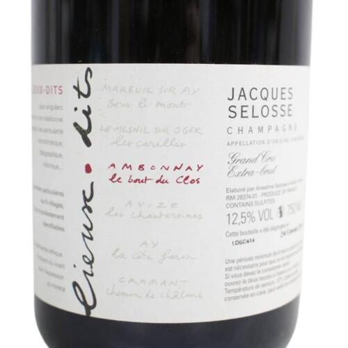 Jacques Selosse Lieux-dits Le Bout du Clos Ambonnay Grand Cru Extra Brut ジャック セロス リュー ディ アンボネイ ル ブー デュ クロ エクストラ ブリュット ブラン ド ノワール Champagne France シャンパーニュ フランス 750ml 12.5% finewineatr-10000169 ファインワイン サンプル画像2