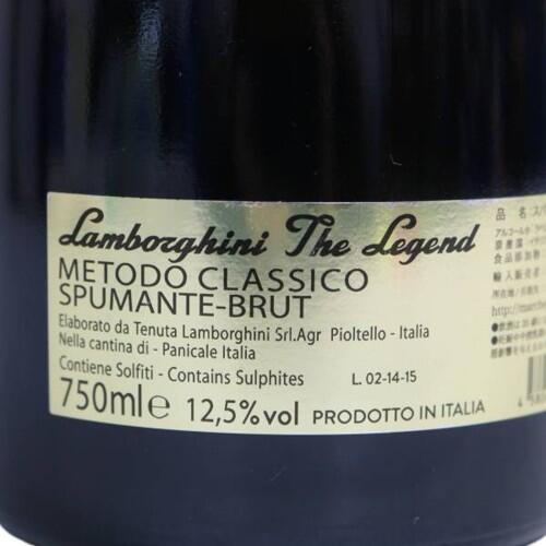 LAMBORGHINI The Legend Metodo Classico Spumante Brut 750ml ランボルギーニ サ・レジェンド スプマンテ ブリュット Tenuta Lamborghini Treviso Italy イタリア 12.5% ギフト 記念日 インスタ映え 高級シャンパン キャバクラ ホスト お正月 母の日 父の日 お中元 お歳暮 finewineatr-10000065 ファインワイン サンプル画像3