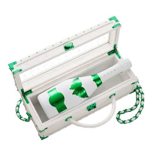 Angel Rose Brut Limited Edition White Holiday Edition GREEN LEATHER TYPE エンジェル ブリュット ロゼ ホリデー リミテッド エディション グリーン レザータイプ 辛口 Champagne France シャンパーニュ フランス 750ml 12.5% finewineatr-10000865 ファインワイン サンプル画像3