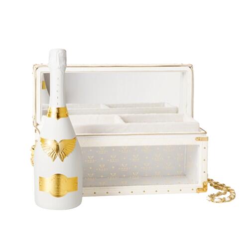 Angel Rose Brut Limited Edition White Holiday Edition LEATHER ZIPPER TYPE エンジェル ブリュット ロゼ ホリデー リミテッド エディション レザージップ タイプ 辛口 Champagne France シャンパーニュ フランス 750ml 12.5% finewineatr-10000869 ファインワイン サンプル画像2