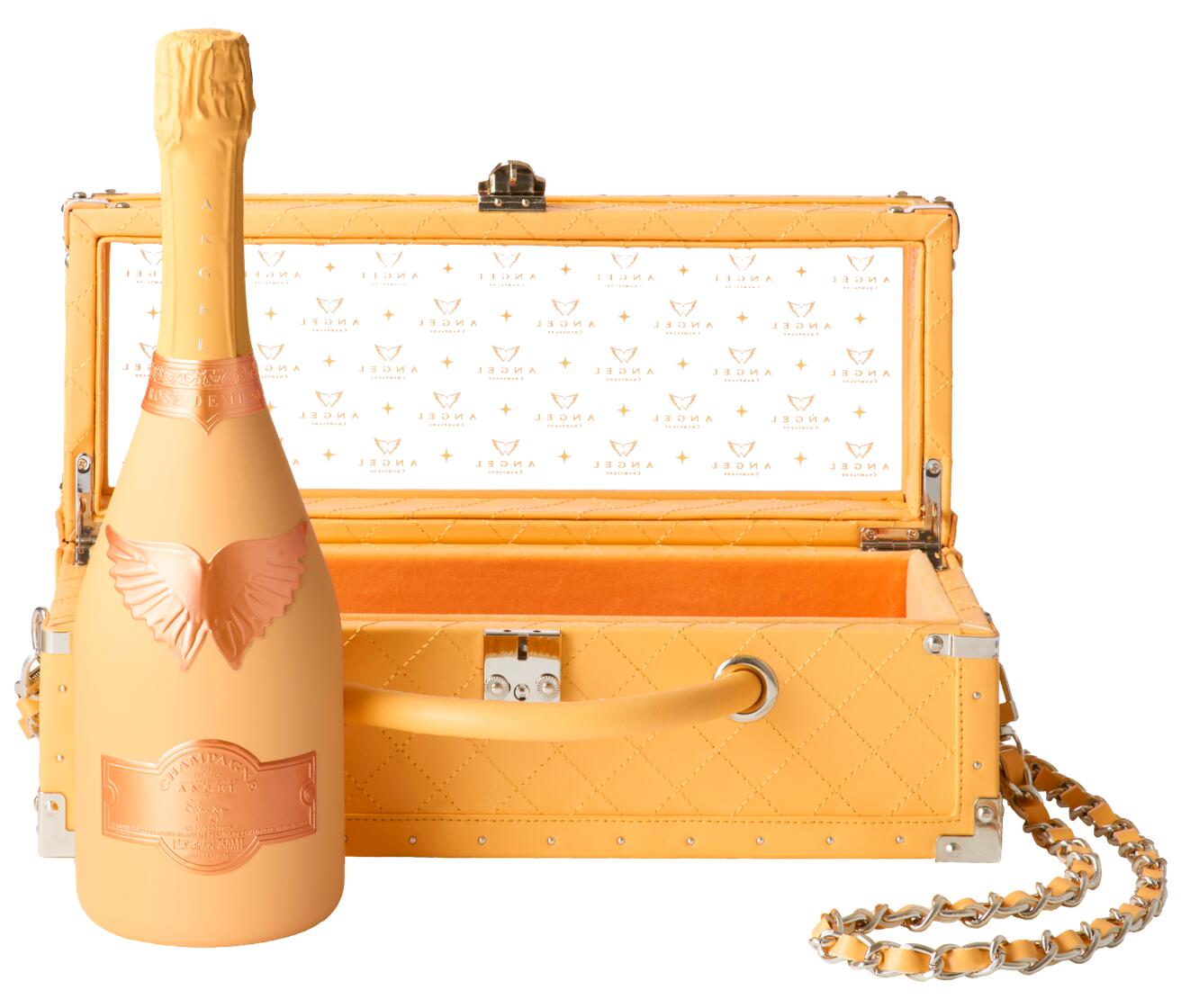 Angel Demi Sec ROSE Limited Edition HALLOWEEN ORANGE LEATHER TYPE エンジェル ドゥミセック ロゼ ハロウィーン オレンジ リミテッド エディション レザータイプ やや甘口 Champagne France シャンパーニュ フランス 750ml 12.5% ギフトボックス付 記念 インスタ映 高級 finewineatr-10000975 ファインワイン パッケージ画像
