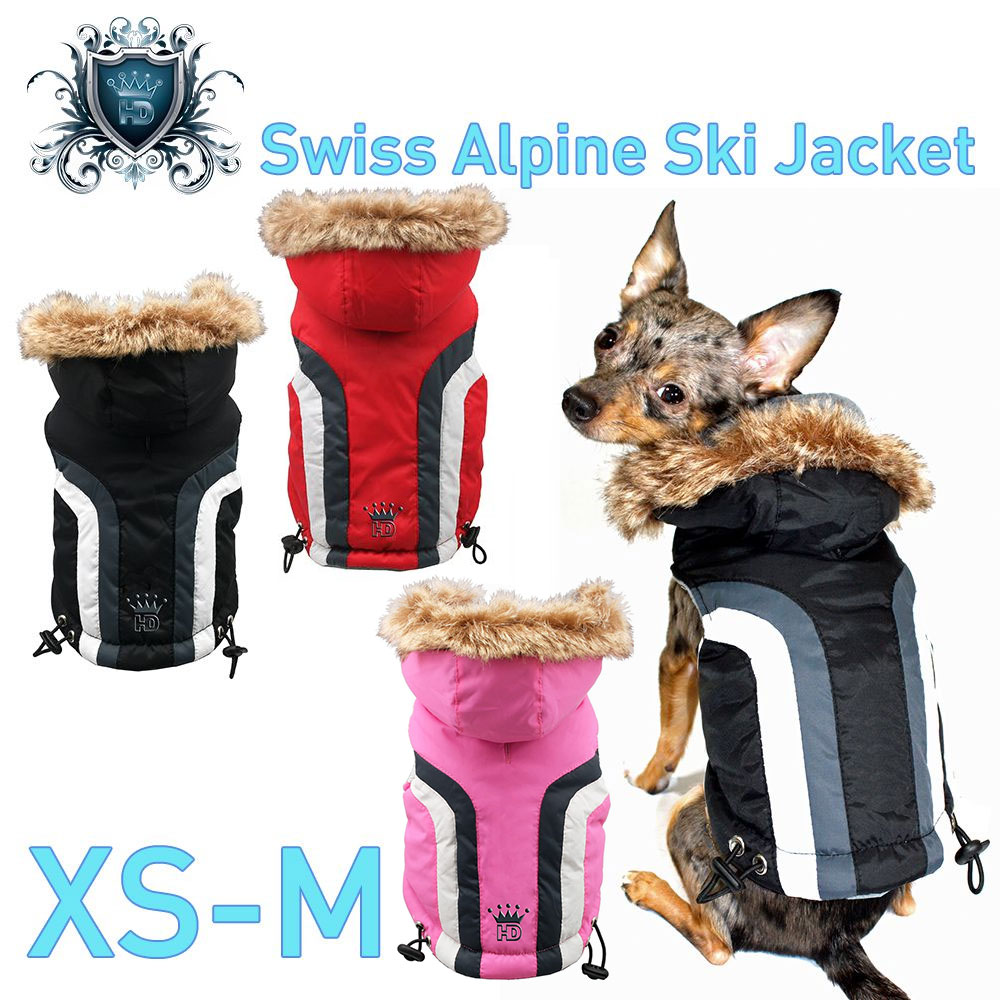 【HIP DOGGIE】冬物アウトレット Swiss Alpine Ski Jacket XS-M 犬 服 小型 子犬 中型 おしゃれ かわい..