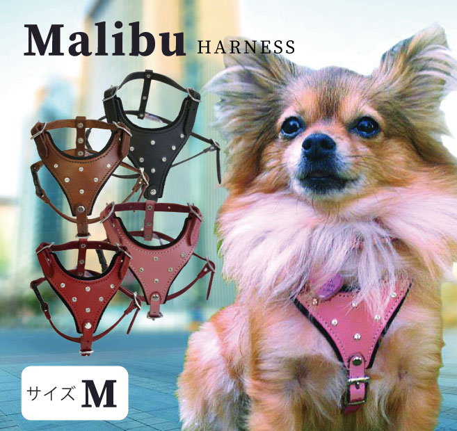 きらきらハーネス 小型犬用 ワンちゃんアウトレット エンジェル Malibu Bling M ハーネス イミテーションダイヤ