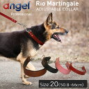 【Angel】アウトレット エンジェル Rio Martingale ADJUSTABLE COLLAR 20インチ 犬 首輪 本革 柔らかい ソフトレザー アルゼンチン牛革 トレーニング 訓練 小型 子犬 大型 中型 高級 おしゃれ シンプル ハーフチョーク