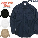 T/Cワークロングスリーブシャツ(長袖) United Athle Works ユナイテッドアスレ ワークシャツ フラップポケット ワークウェア メンズ ユニセックス 男女兼用（1773-01）United Athle Works