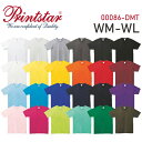 WM-WL(ウィメンズ)5.0オンス ベーシックTシャツ Printstar プリントスター 半袖 無地 カラー コットン 薄手 レディース 女性用 フェミニン 00086-DMT