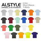 カラー1【S-XL】ALSTYLE (アルスタイル)6.0oz ショートスリーブ　Tシャツ【1301】AAA・半袖・ネックリブシングルステッチ american apparel【無地半そでメンズ】ベーシック【0411】