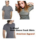 【処分品】トライブレンド　トラックTシャツ【American Apparel（アメリカンアパレル）】・3.7oz薄手半袖ショートスリーブ　レディースサイズ【ユニセックス XS】小さいサイズTR401【0303】☆