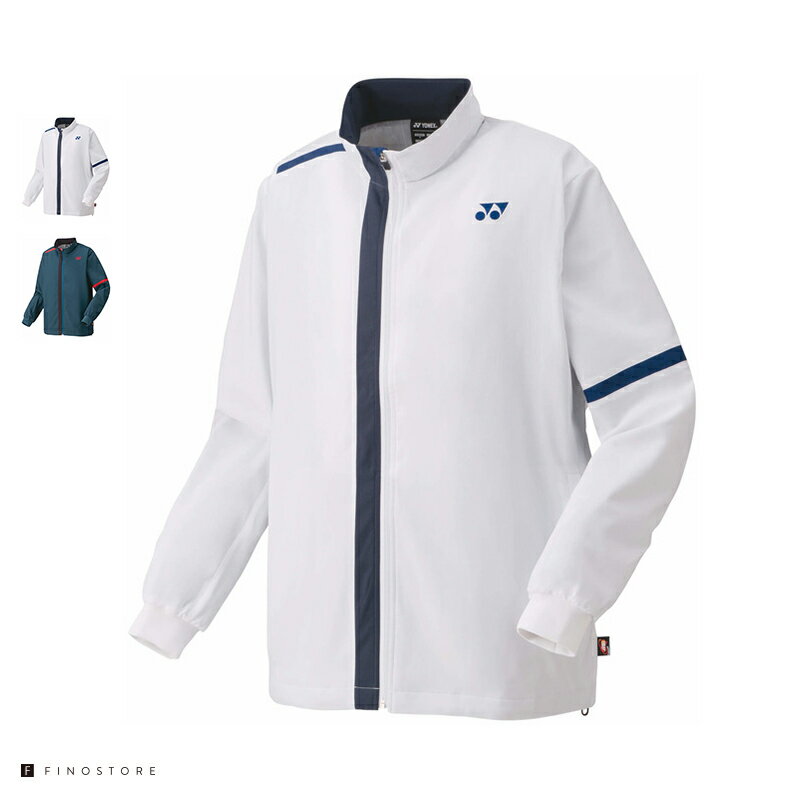 ヨネックス テニス バドミントン ウェア ユニ裏地付ウィンドウォーマーシャツ（YONEX WINDSHIELD WARMER SHIRT）70086 ユニセックス 011(W)ホワイト629(DNMNB)デニムネイビー テニス バドミントン ウインドブレーカー ジップアップ トップス アウター