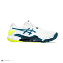 アシックス テニスシューズ ゲル レゾリューション9 ワイド オールコート用（ASICS GEL-RESOLUTION 9）1041A376 メンズ 101(WHITE/RESTFUL TEAL)ホワイト