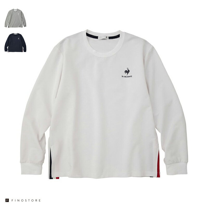 ルコックスポルティフ リラックスロングスリーブシャツ （le coq sportif relaxed long sleeve shirt）QMWSJF32 レディース ホワイト 杢グレー ネイビー シャツ 長袖 ウェア トップス QMWSJF32 ホワイト