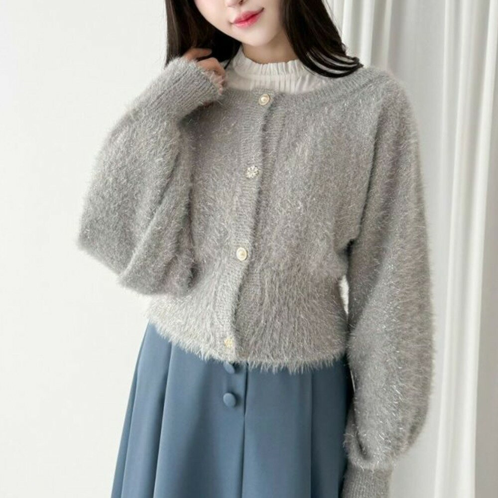 an another angelus アソート釦ラメシャギーニットカーディガン/アンアナザーアンジェラス　[55BJ04j005]