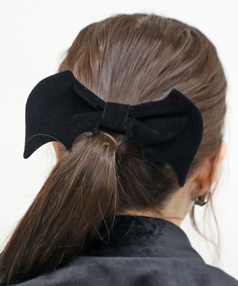 【F i.n.t 公式】ベロア コウモリ リボン クリップ / F i.n.t フィント [39AB17a006]