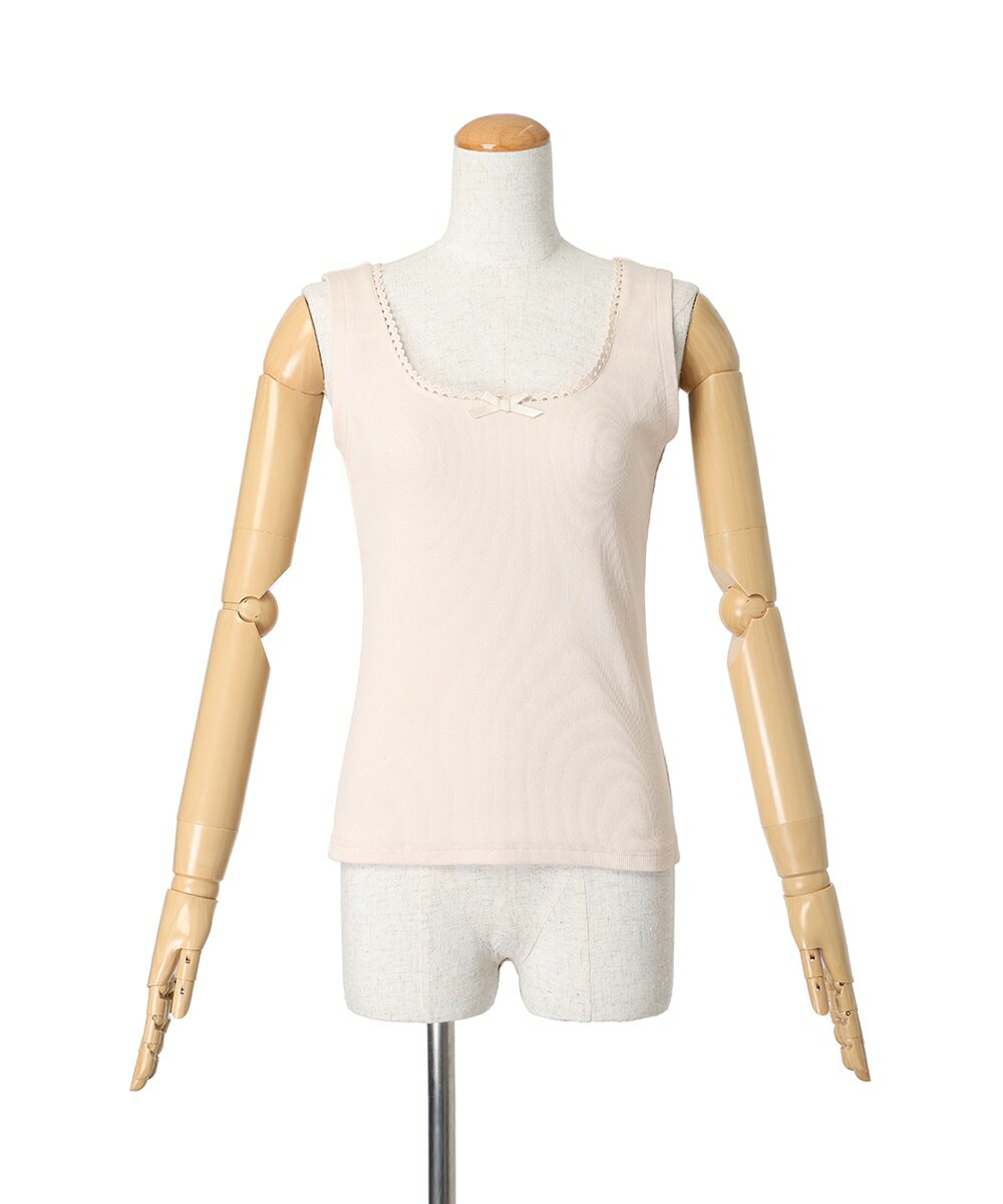 【公式 / 洗える】スカラップ レース テレコ タンク / F i.n.t フィント [53AI01f008]