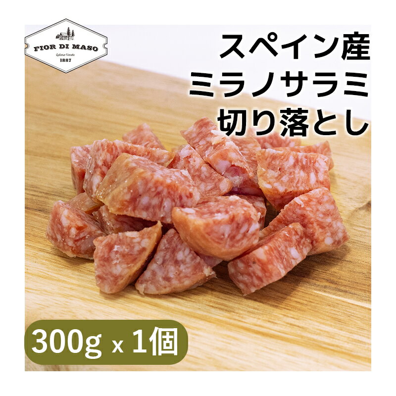 切り落とし ミラノ サラミ 300g x 1個 | Salame Milano kiriotoshi スライス ブロック 生ハム 生ハム切り落とし サラメ サラーメ ミラノ風 細挽き