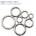 ペットマルカン シルバー 首輪金具 ヒモ通し幅21mm 日本製 H93111