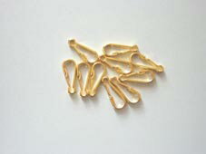 板ナスカン（板ナス） 20mm（全長）×8mm（幅） ゴールド 日本製　キーホルダー金具/キーホルダーパーツ/キーホルダー/ナスカン