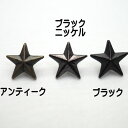飾りカシメ　星(カット)13mmブラック　首輪パーツ