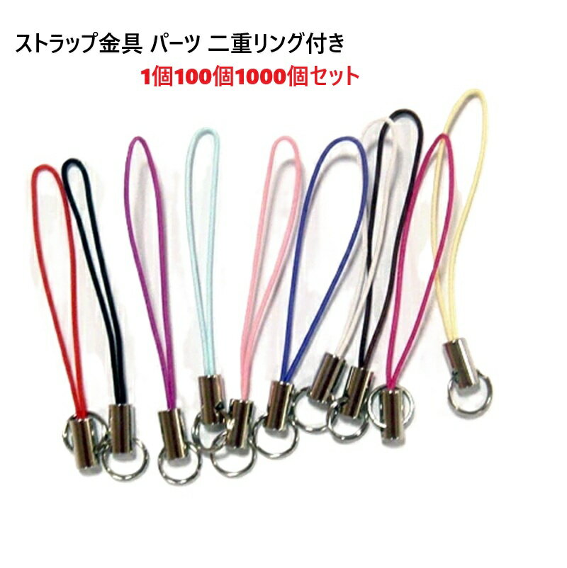 ストラップ用金具 2重リングつき 携帯ストラップ金具シルバー カラー ストラップ スマホ S40000NI MBS