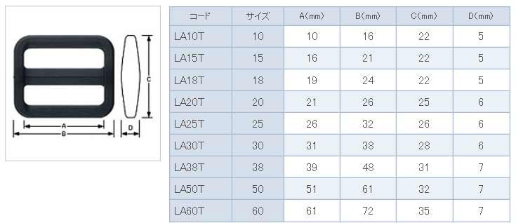 YKKテープアジャスターコキ30mm　クロ LA30T 3