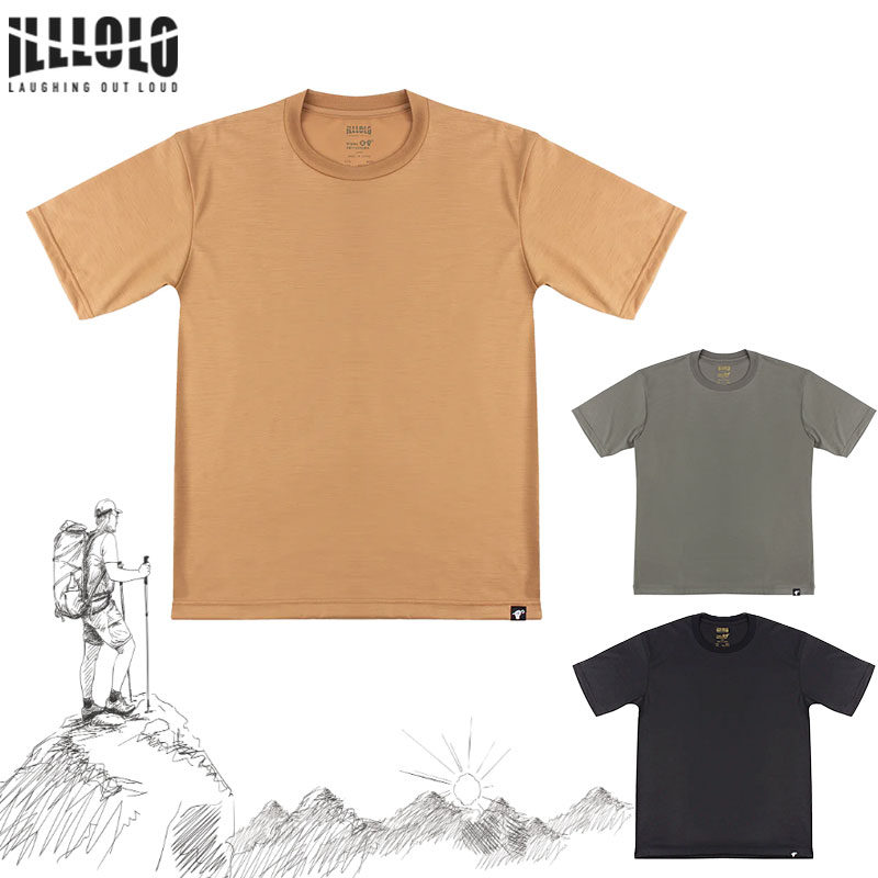 【6/4-11限定 当選確率2分の1で最大100%Pバック】イルローロ 半袖 Tシャツ ロゴ無し ILLLOLO NIKKE AXIO Wool T トップス アウトドア メリノウール 吸汗速乾