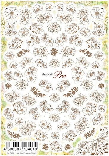 ★【ネコポス可】写ネイルProライン　アート　フラワー　（クリア）