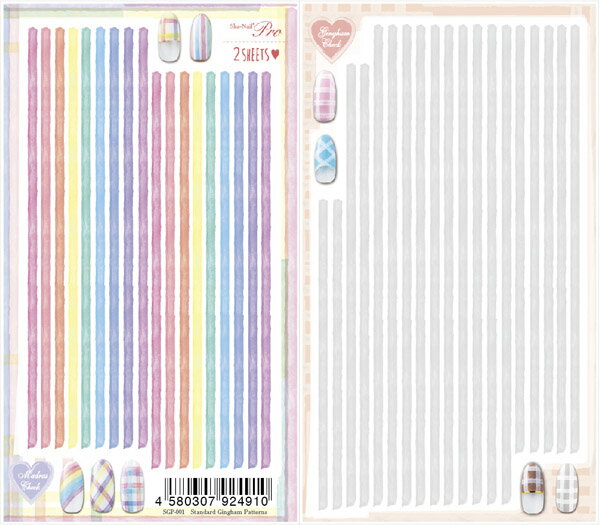 ★【ネコポス可】写ネイルPro　スタンダードギンガムパターンズ