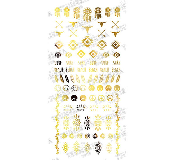 ★【ネコポス可】TSUMEKIRA（ツメキラ） カリフォルニアスタイル ゴールド　SG−BCH−102