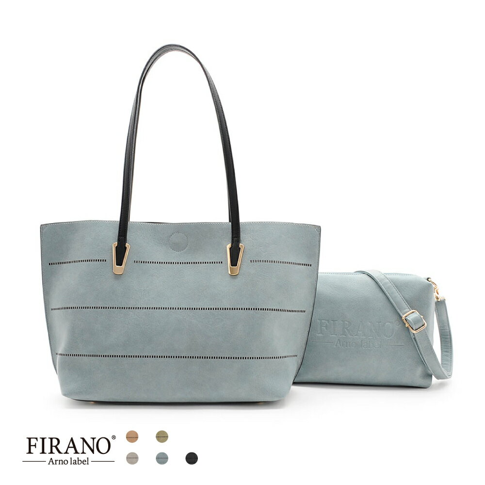 パンチングワイドトートバッグ＆ショルダーバッグセット レディース FIRANO ARNO LABEL フィラノ アルノレーベル A403372