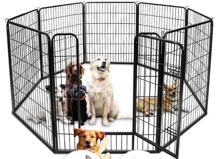 ペットフェンス 中大型犬用 ペットケージ ペットフェンス ゲージ サークル トレーニングサークル スチール製 複数の組み合わせ 室内室外兼用 犬小屋 ペット用品