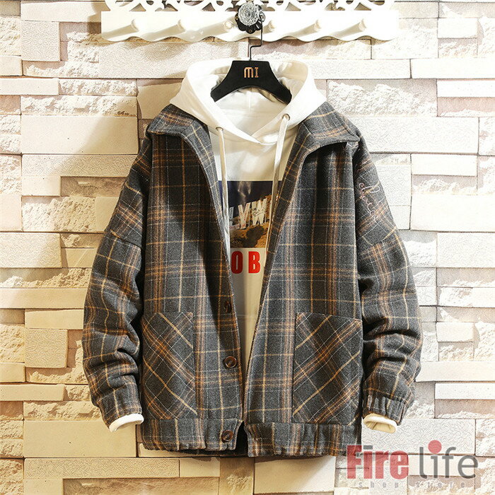 Rakuten - ジャケット メンズ 格子縞 チェック柄 秋冬ジャケット 青少年 日常 M~5XL 送料無料