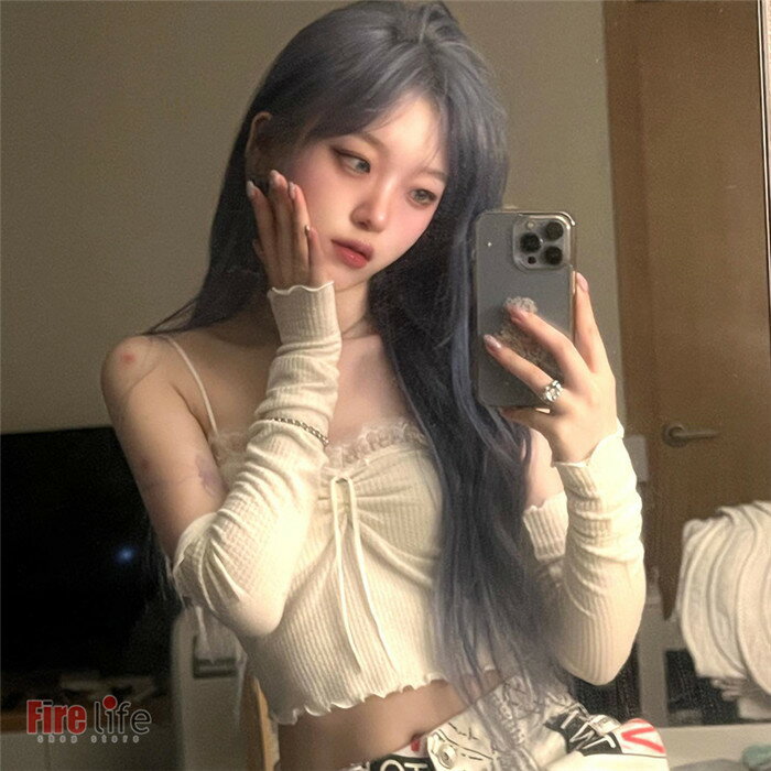 Rakuten - ダンストップス レディース 袖カバー付き キャミソール ヒップホップ jazzダンス K-POP ステージ衣装 韓国 舞台衣装 イベント
