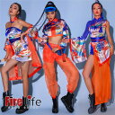 大人ダンス衣装 セットアップ レディース チャイナ風 ジャズダンス JAZZ セクシー 団体服 演出 舞台衣装 イベント ヒップホップ K-POP オレンジ 送...