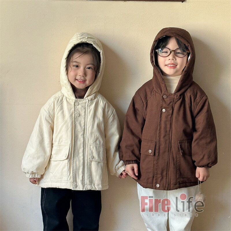 乐天商城 - 子供服 中綿コート フリース 兄妹お揃い 仲良し 冬 ジャケット 冬コート 暖かい アウター ベージュ コーヒー 子供服 女の子 男の子 男女兼用 秋冬 防寒 おしゃれ 可愛い ジュニア カジュアル 日常着 通園 通学 あったかい プレゼント 幼稚園 小学校 撮影 80-150cm