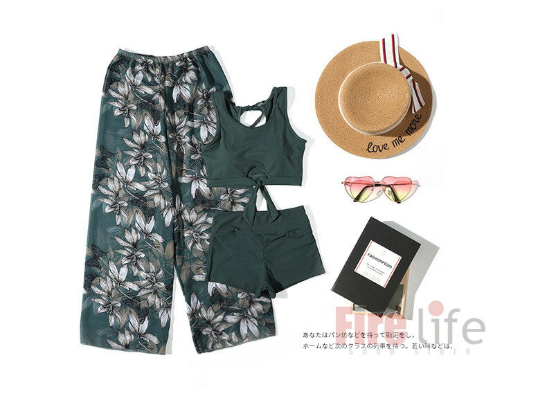 ペア水着 レディース メンズ カップル 水着 体型カバー 韓国風 花柄 タンキニク ビキニ みずぎ ショートパンツ ワイドパンツ 男性用ビーチパンツ サーフパンツ ママ水着 おしゃれ 男女 リゾート 水泳 ビーチ 海遊び 旅行 新婚旅行 夏休み プール ビーチウェア