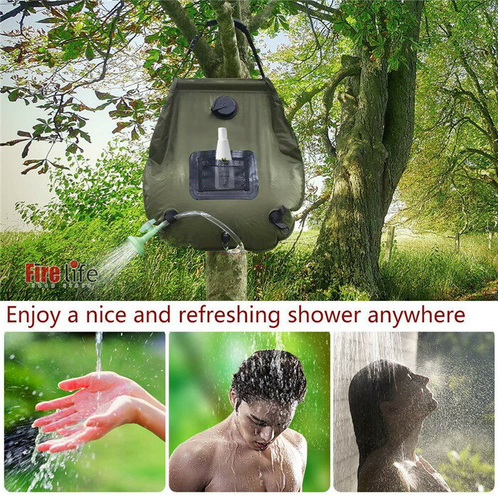 Rakuten - アウトドア シャワーを浴びる 20L ソーラー お湯 太陽エネルギー 軽量 屋外 戸外 便利 キャンプ