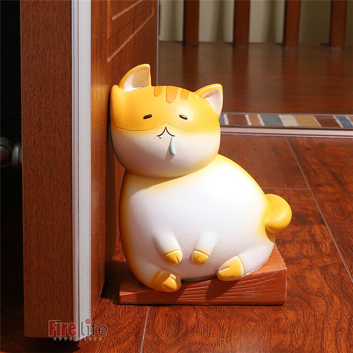 ドアストッパー かわいい猫 樹脂 ドア止め 本止め ドア 扉 室内 本棚 本トッパー イエロー firelife-10004885 ファイアライフ楽天市場店 サンプル画像2