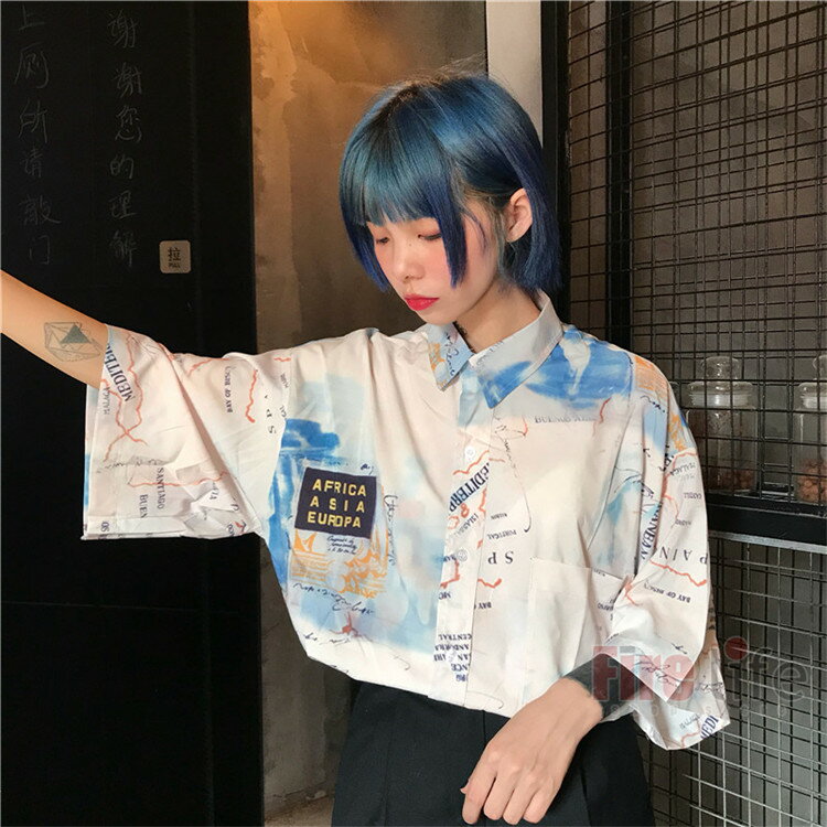 柄シャツ シャツ レディース 即納 おしゃれ ...の紹介画像2