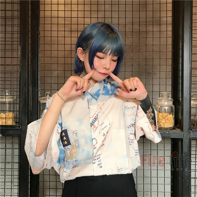 柄シャツ シャツ レディース 即納 おしゃれ ...の紹介画像3