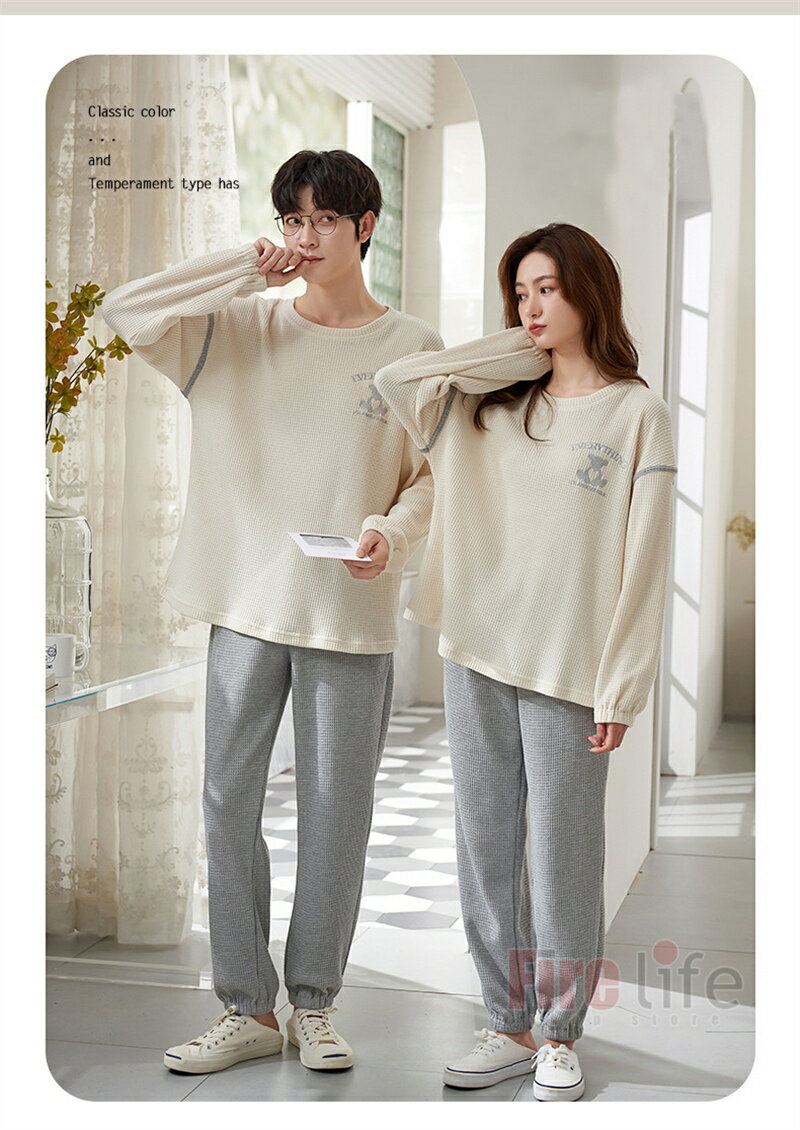 ペアパジャマ カップル ペアルック ルームウェア パジャマ メンズ レディース pajamas 長袖 長ズボン 部屋着 寝巻き お揃いお祝いプレゼント 大きいサイズあり 彼女 彼氏 夫婦 記念日 春秋冬 送料無料