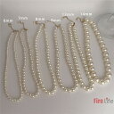 パールネックレス レディース アクセサリー ショート 真珠 ホワイト系 3-12mm 日常 入学式 卒業式 結婚式 パーティー