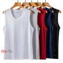 メンズベスト 2枚セット 買得 袖なしtシャツ メッシュ タンクトップ カットソー 冷感 薄手 夏 シンプル 通気性よい 涼しい L~5XL 送料無料