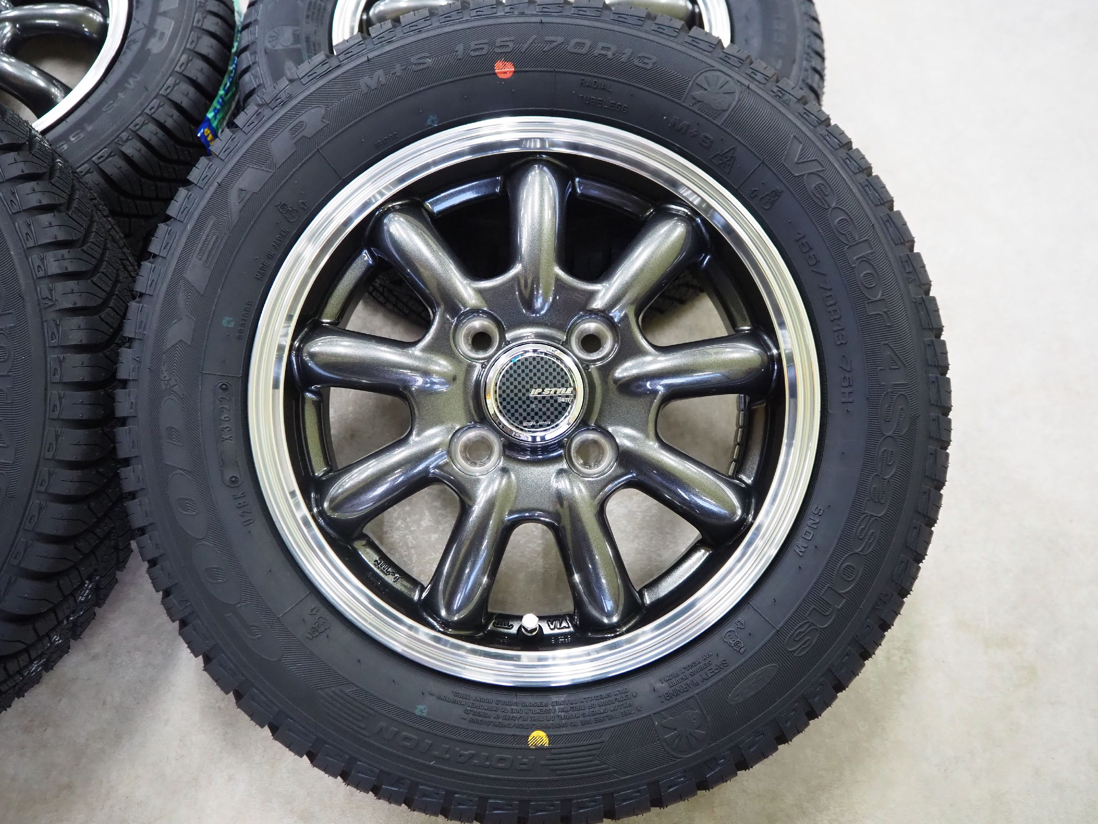 13��4.00B ���󥻥å� +42 4H100 �ۥ�����155/70R13 75H ���� �����륷�����󥿥���MONZA JAPAN JP STYLE BANY �С��ˡ�GOOD YEAR Vector 4Seasons Hybrid ���åɥ��䡼