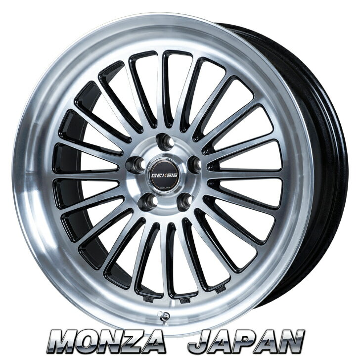 19×8.0J インセット +45 5H-114.3 ブラックモンツァジャパン ジェクシス GEXSIS GF020クラウン RAV4 CR-V CV3 CX-5 CX-8